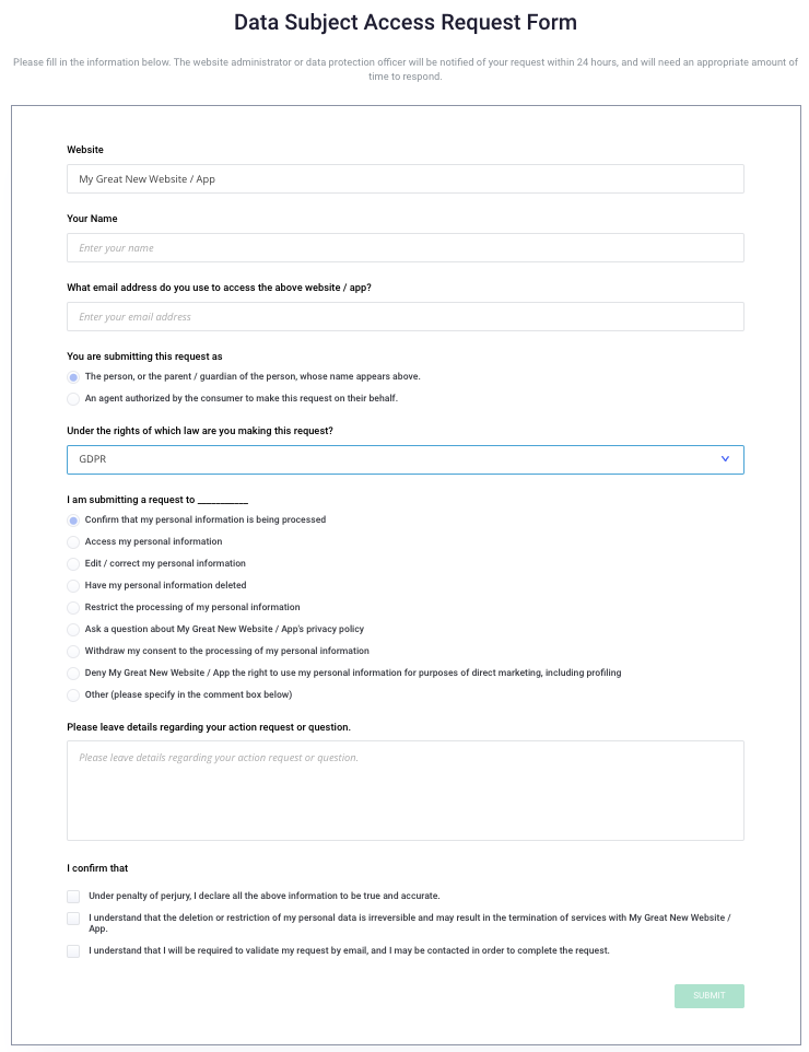 Termly-DSAR-form-embeddable-form